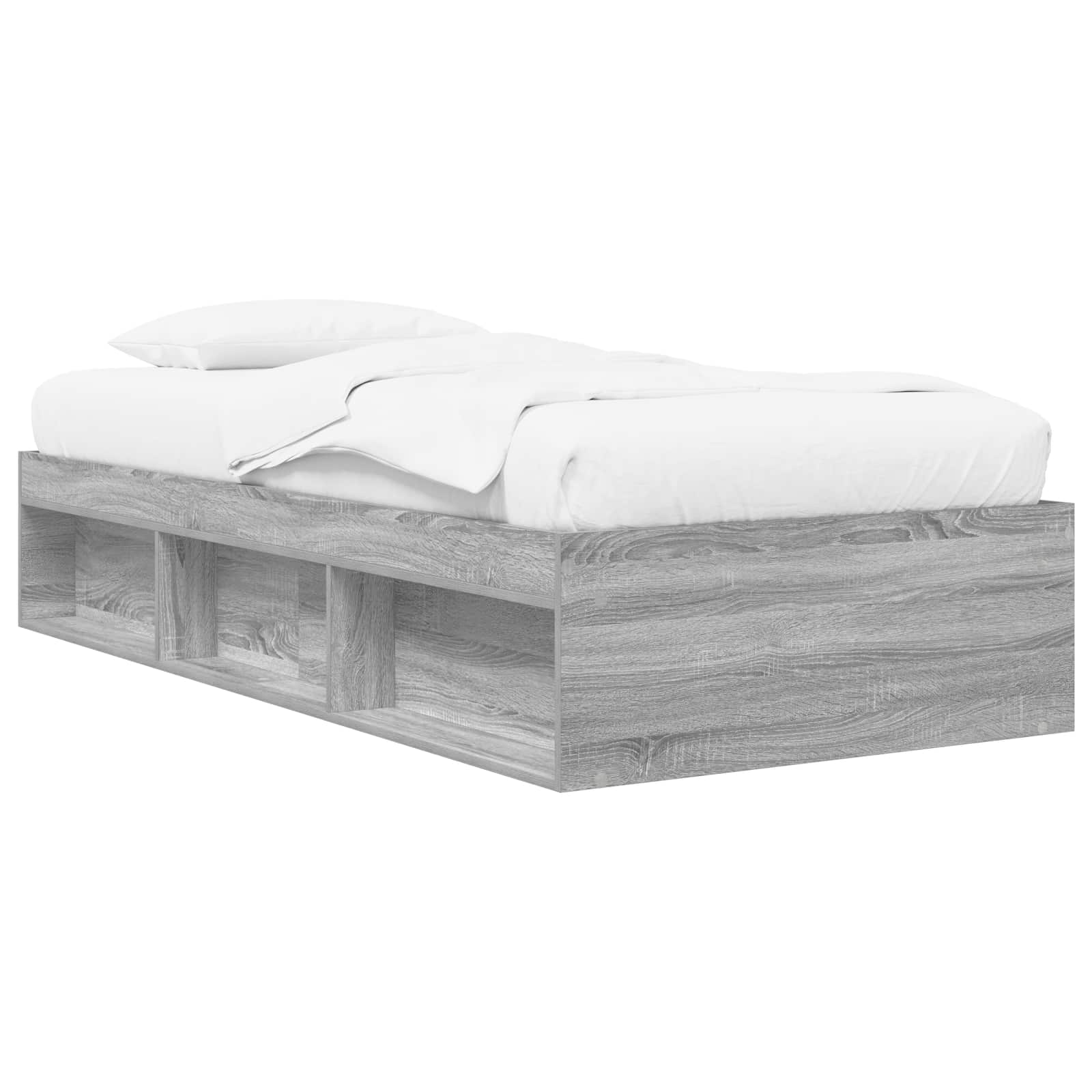 Telaio del letto con storage Sonoma grigio 80 x 200 cm | homemem39