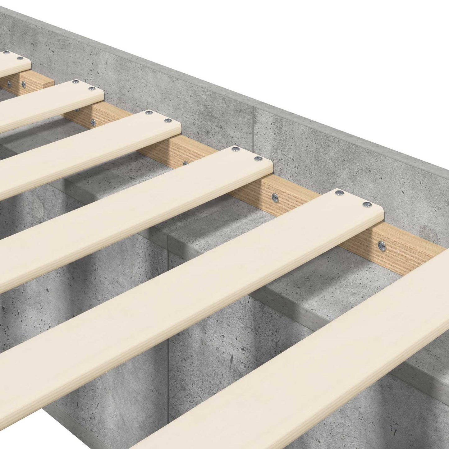 Telaio del letto con storage Grigio Cemento 80 x 200 cm | homemem39