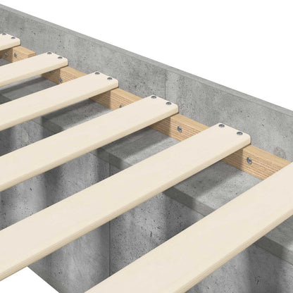 Telaio del letto con storage Grigio Cemento 80 x 200 cm | homemem39