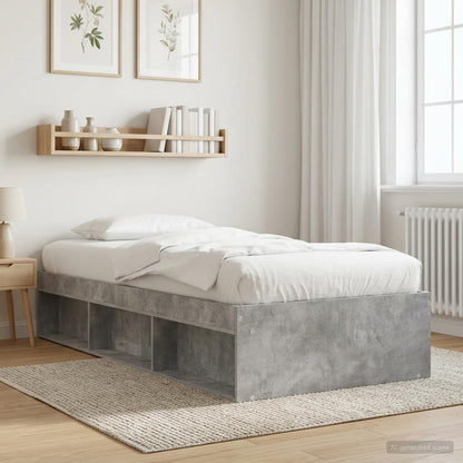 Telaio del letto con storage Grigio Cemento 80 x 200 cm