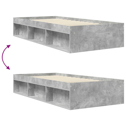 Telaio del letto con storage Grigio Cemento 80 x 200 cm | homemem39