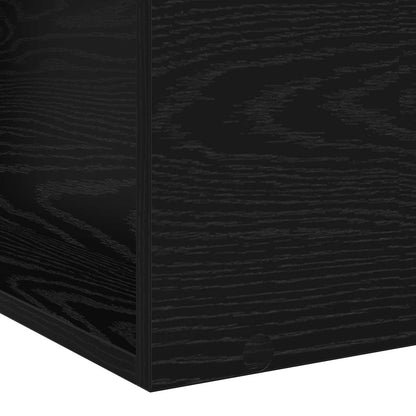 Telaio del letto con storage Rovere Nero 80 x 200 cm