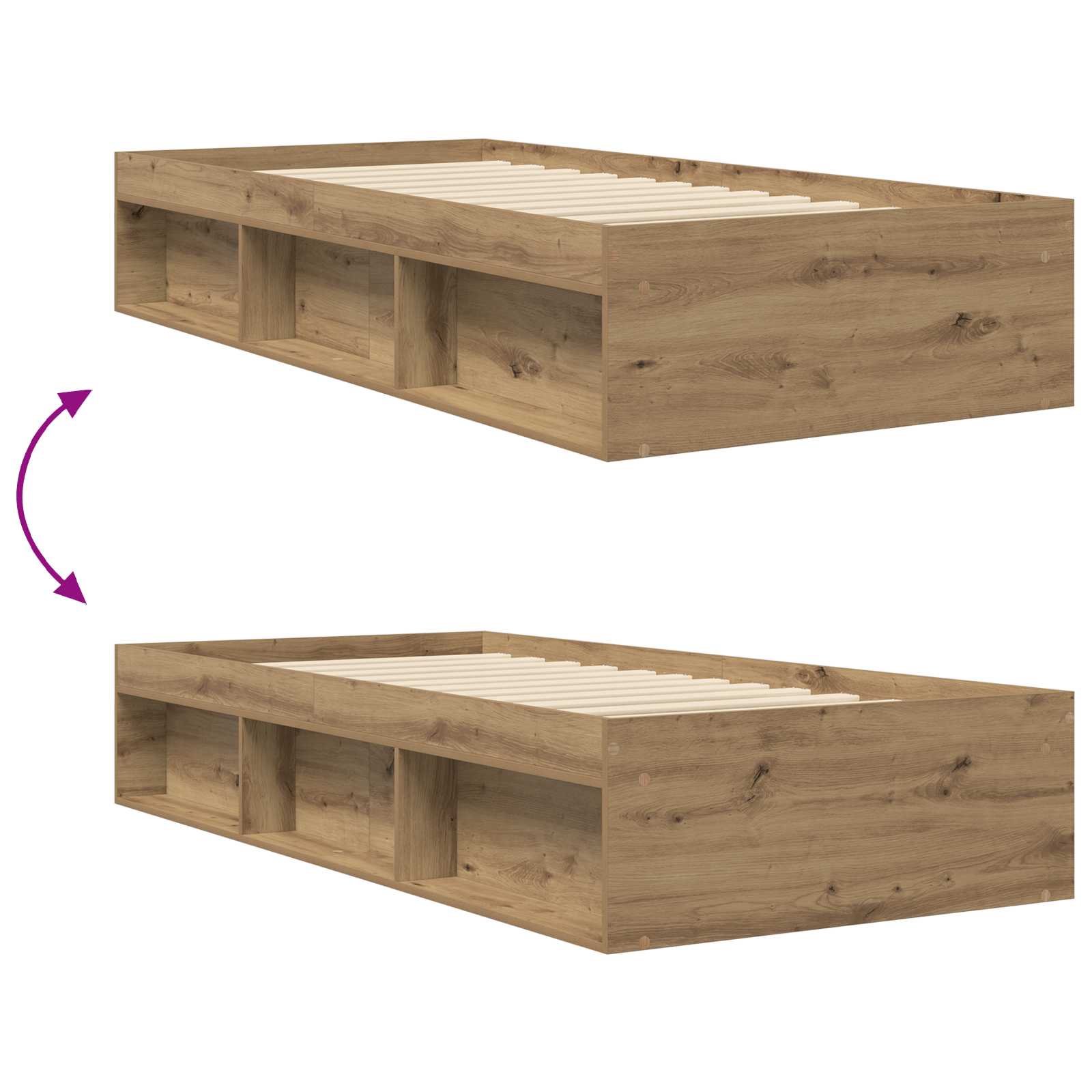 Telaio del letto con storage Rovere Artigianale 80 x 200 cm | homemem39