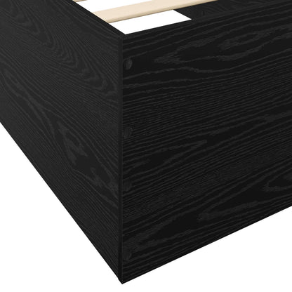 Struttura letto a pavimento Rovere Nero 80 x 200 cm | homemem39