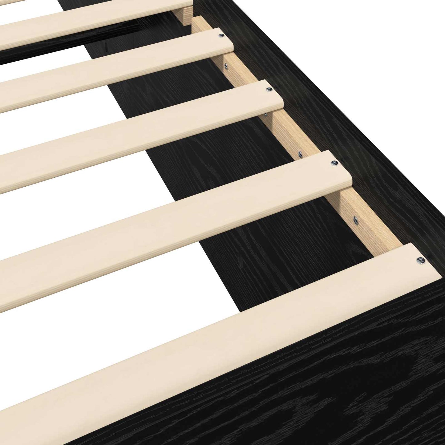 Struttura letto a pavimento Rovere Nero 80 x 200 cm | homemem39