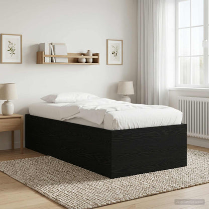 Struttura letto a pavimento Rovere Nero 80 x 200 cm | homemem39