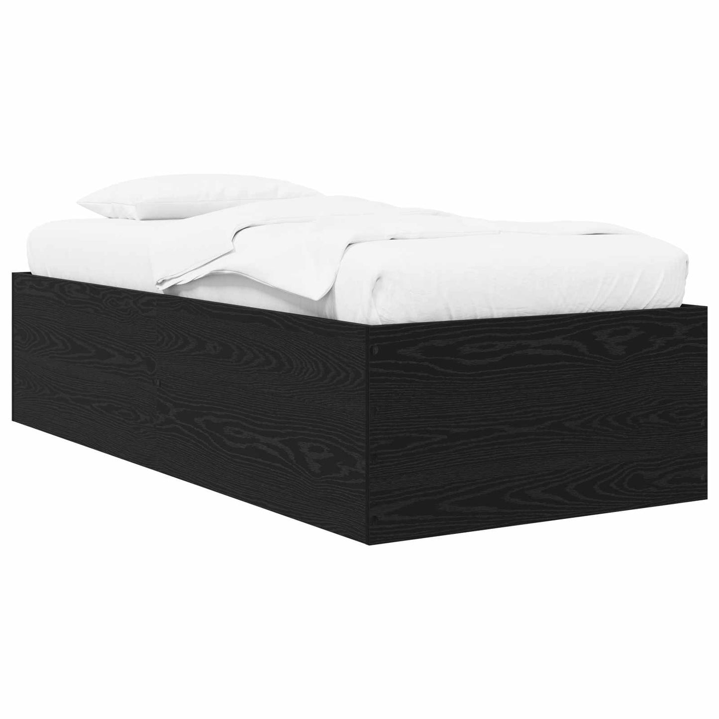 Struttura letto a pavimento Rovere Nero 80 x 200 cm | homemem39
