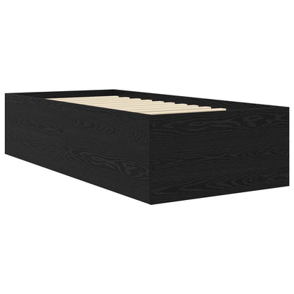 Struttura letto a pavimento Rovere Nero 80 x 200 cm | homemem39