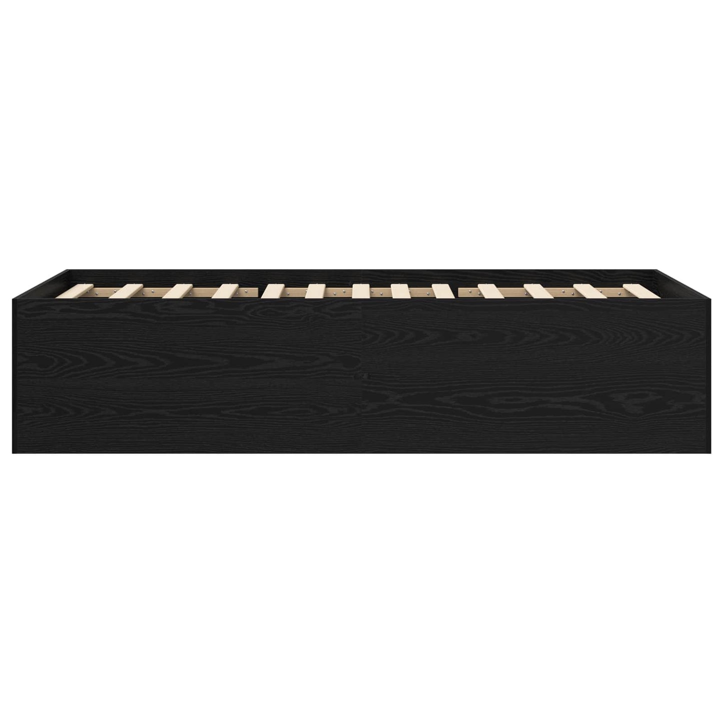 Struttura letto a pavimento Rovere Nero 80 x 200 cm | homemem39