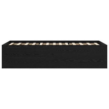 Struttura letto a pavimento Rovere Nero 80 x 200 cm | homemem39