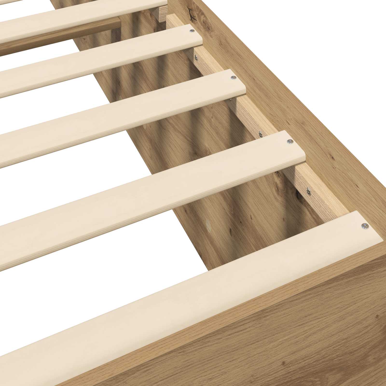 Struttura letto a pavimento Rovere Artigianale 80 x 200 cm | homemem39