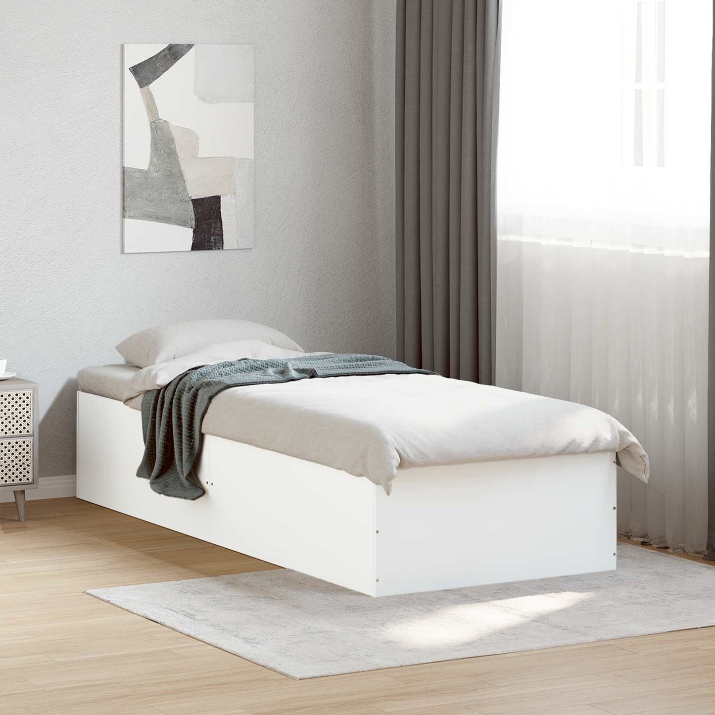 Struttura letto a pavimento Bianco 80 x 200 cm | homemem39