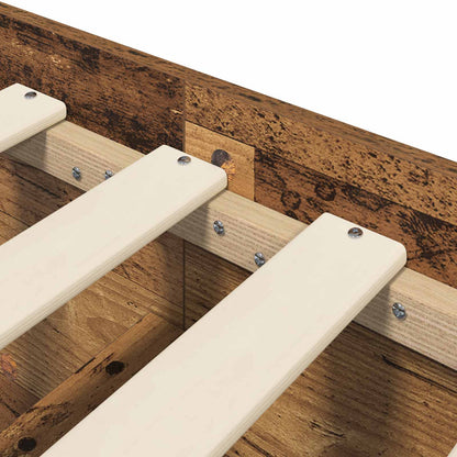 Struttura letto a pavimento Legno antico 80 x 200 cm | homemem39