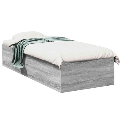 Struttura letto a pavimento Sonoma grigio 80 x 200 cm | homemem39