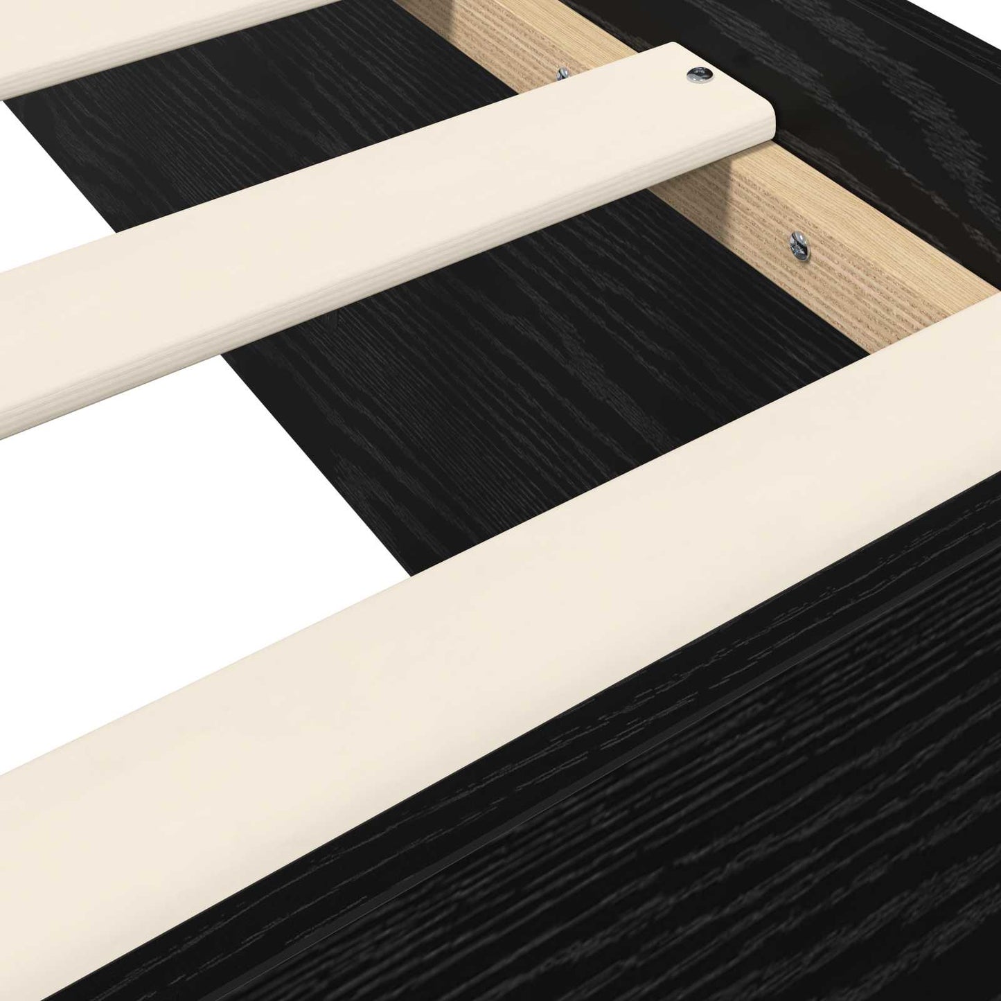 Struttura letto a pavimento Rovere Nero 80 x 200 cm | homemem39