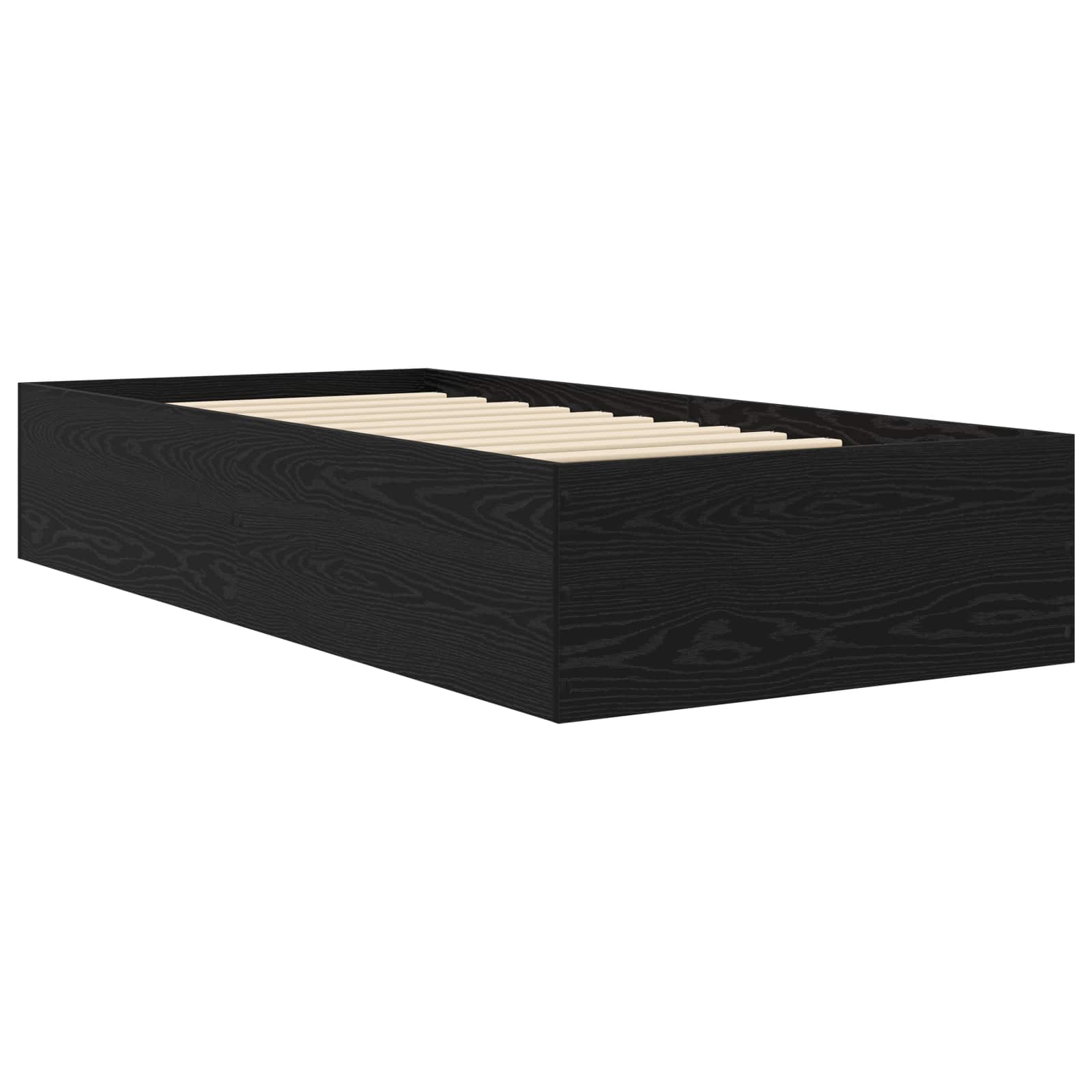 Struttura letto a pavimento Rovere Nero 80 x 200 cm | homemem39