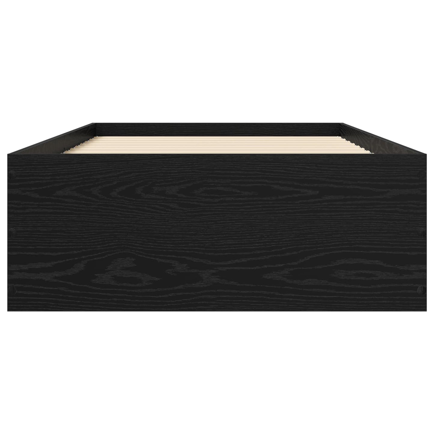 Struttura letto a pavimento Rovere Nero 80 x 200 cm | homemem39