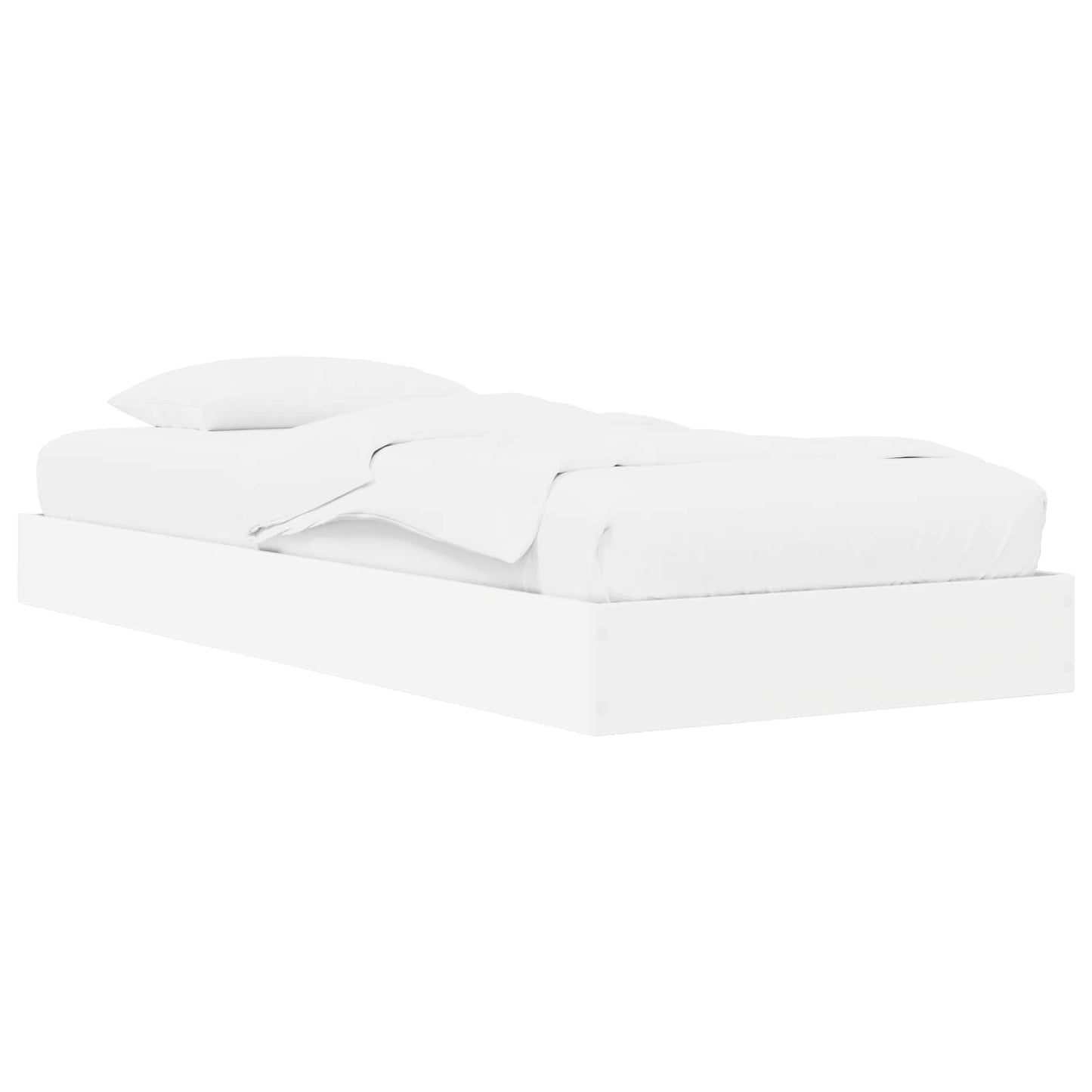 Telaio del letto con storage con lo scaffale Bianco 80 x 200 cm | homemem39