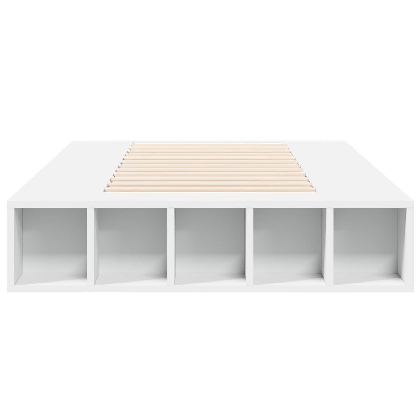 Telaio del letto con storage con lo scaffale Bianco 80 x 200 cm | homemem39
