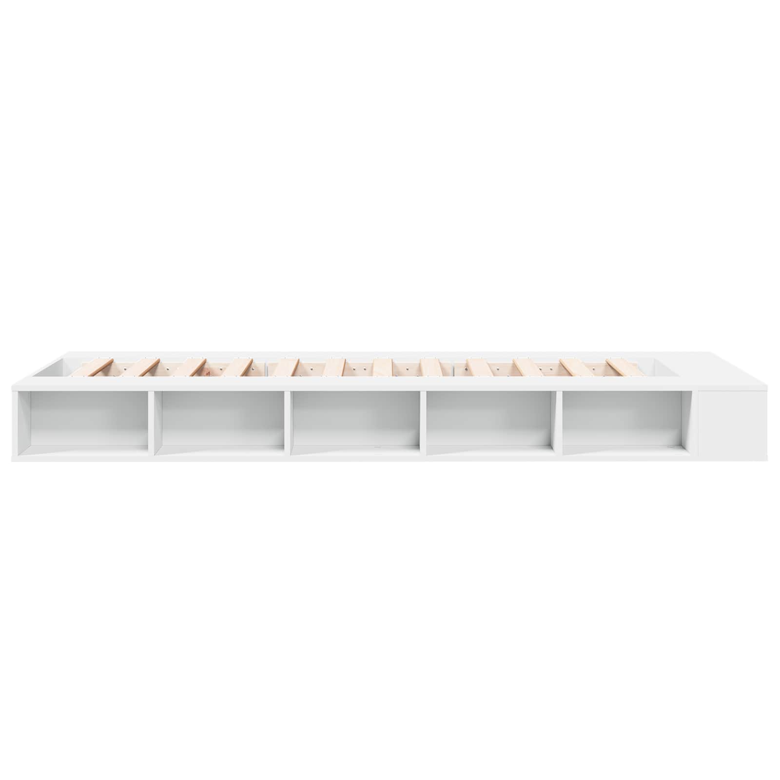 Telaio del letto con storage con lo scaffale Bianco 80 x 200 cm | homemem39
