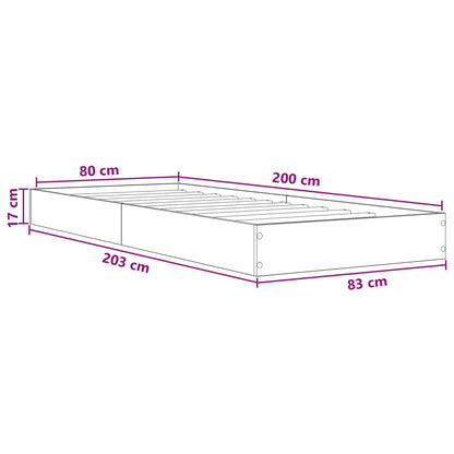 Telaio del letto con storage con lo scaffale Bianco 80 x 200 cm | homemem39