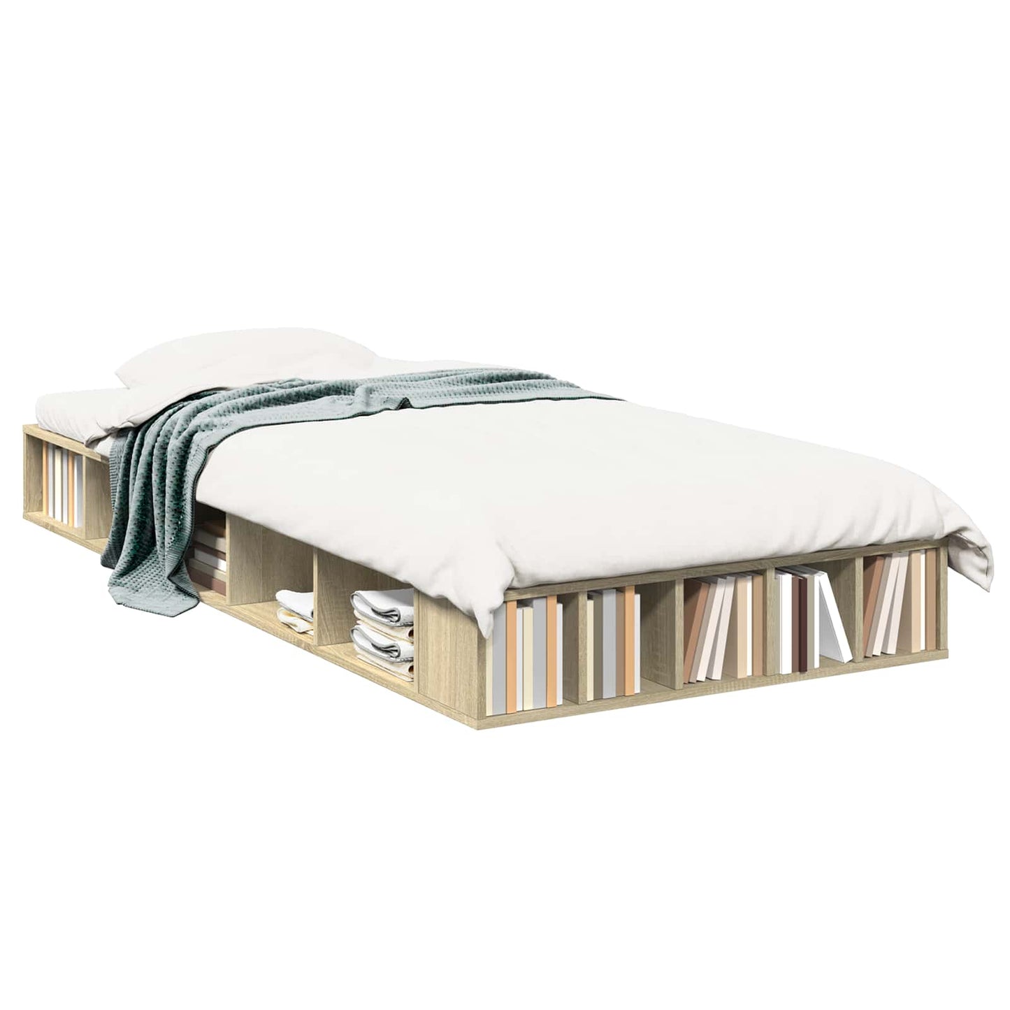 Telaio del letto con storage Rovere Sonoma 80 x 200 cm | homemem39