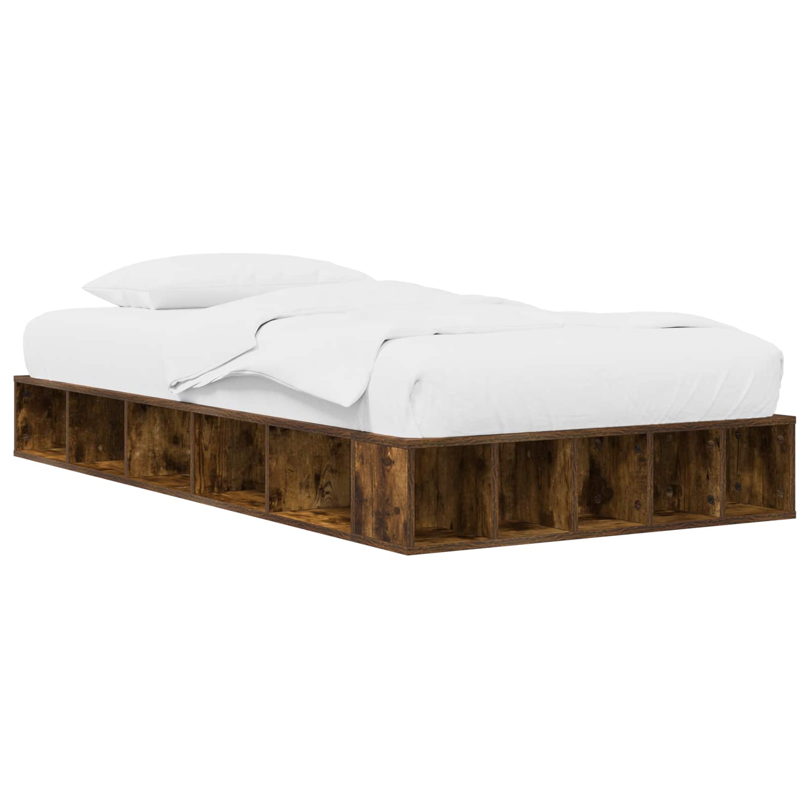 Telaio del letto con storage Rovere Fumo 80 x 200 cm | homemem39