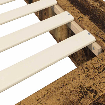 Telaio del letto con storage Legno antico 80 x 200 cm | homemem39