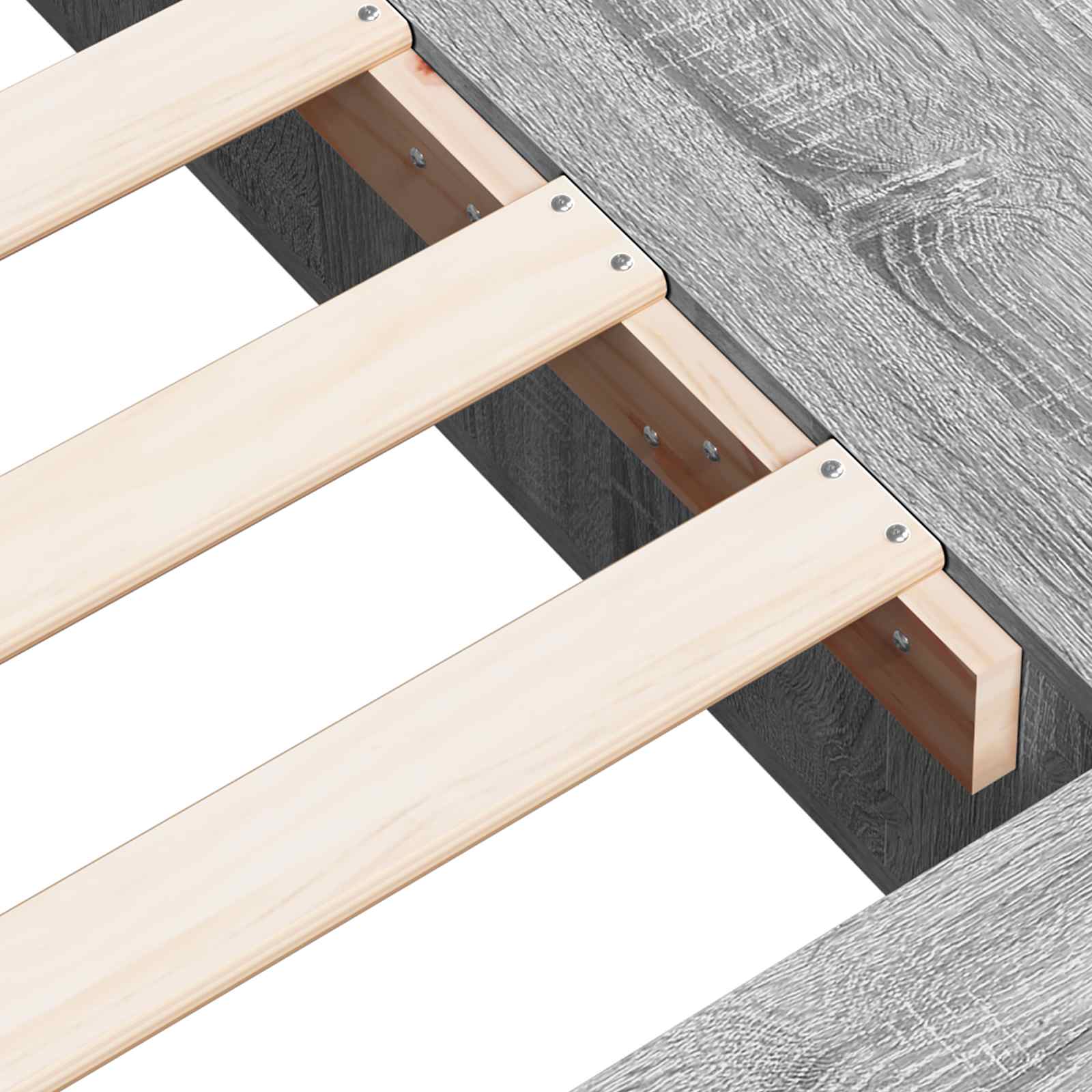 Telaio del letto con storage Sonoma grigio 80 x 200 cm | homemem39