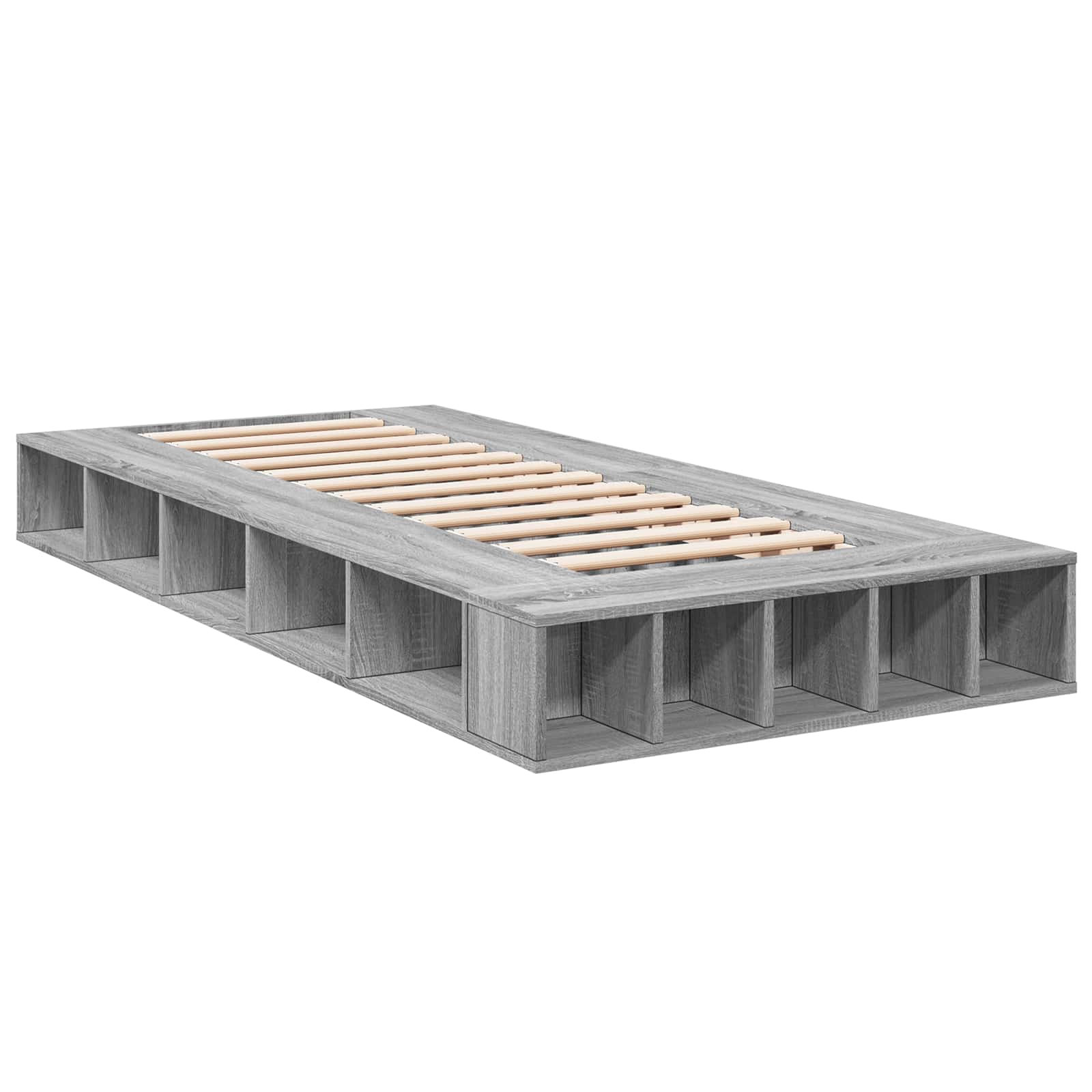 Telaio del letto con storage Sonoma grigio 80 x 200 cm | homemem39