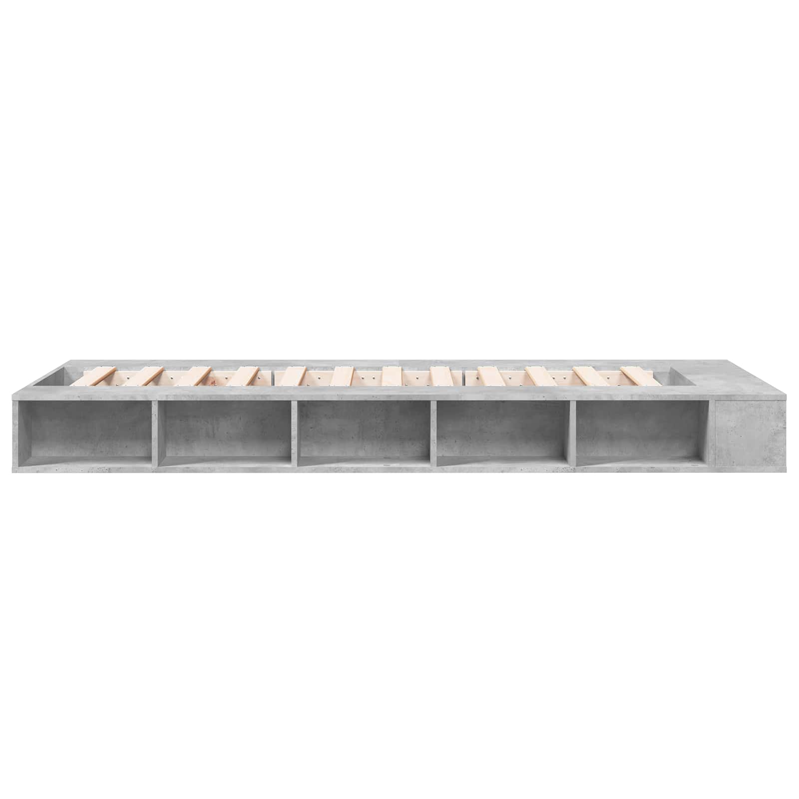 Telaio del letto con storage Grigio Cemento 80 x 200 cm | homemem39