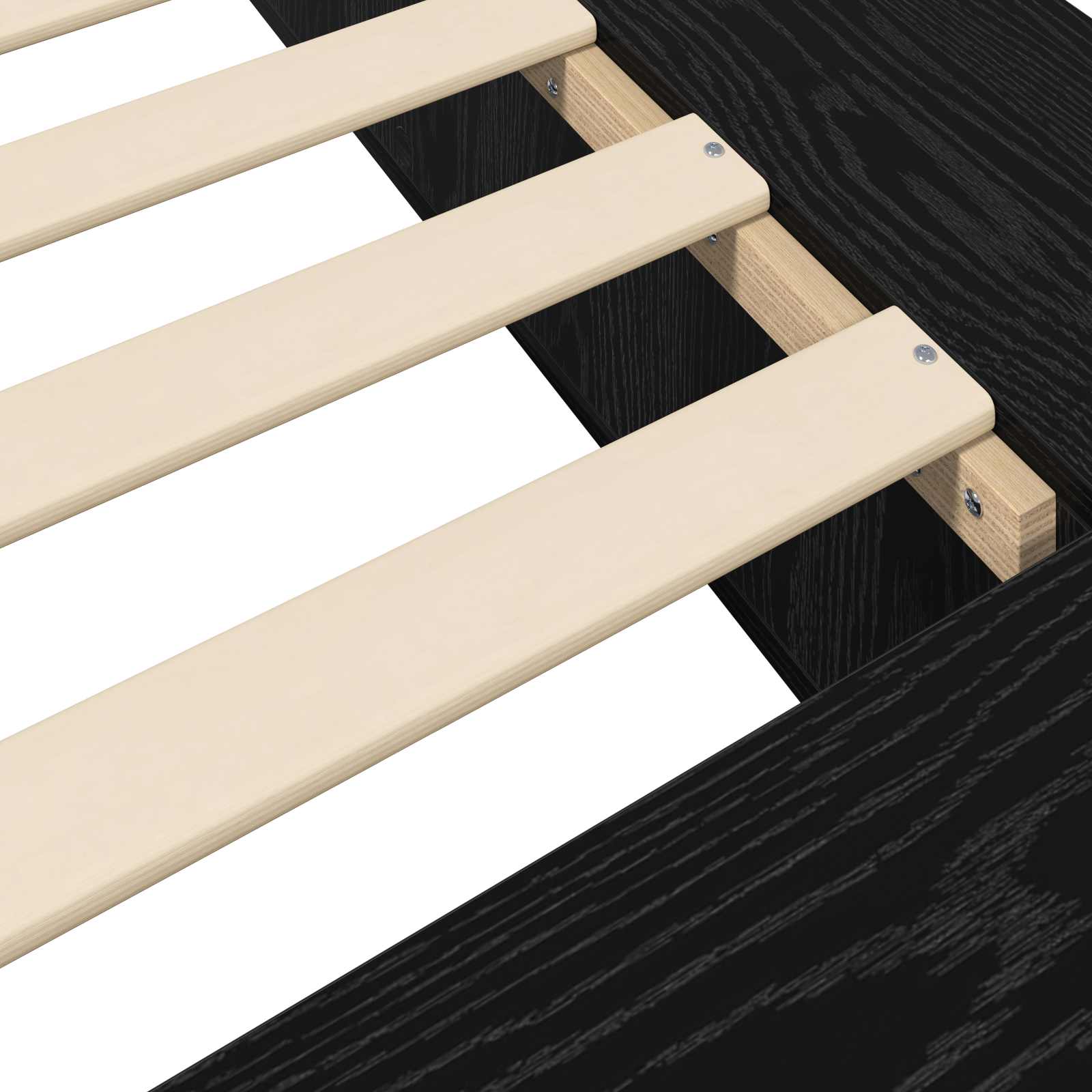 Telaio del letto con storage Rovere Nero 80 x 200 cm | homemem39