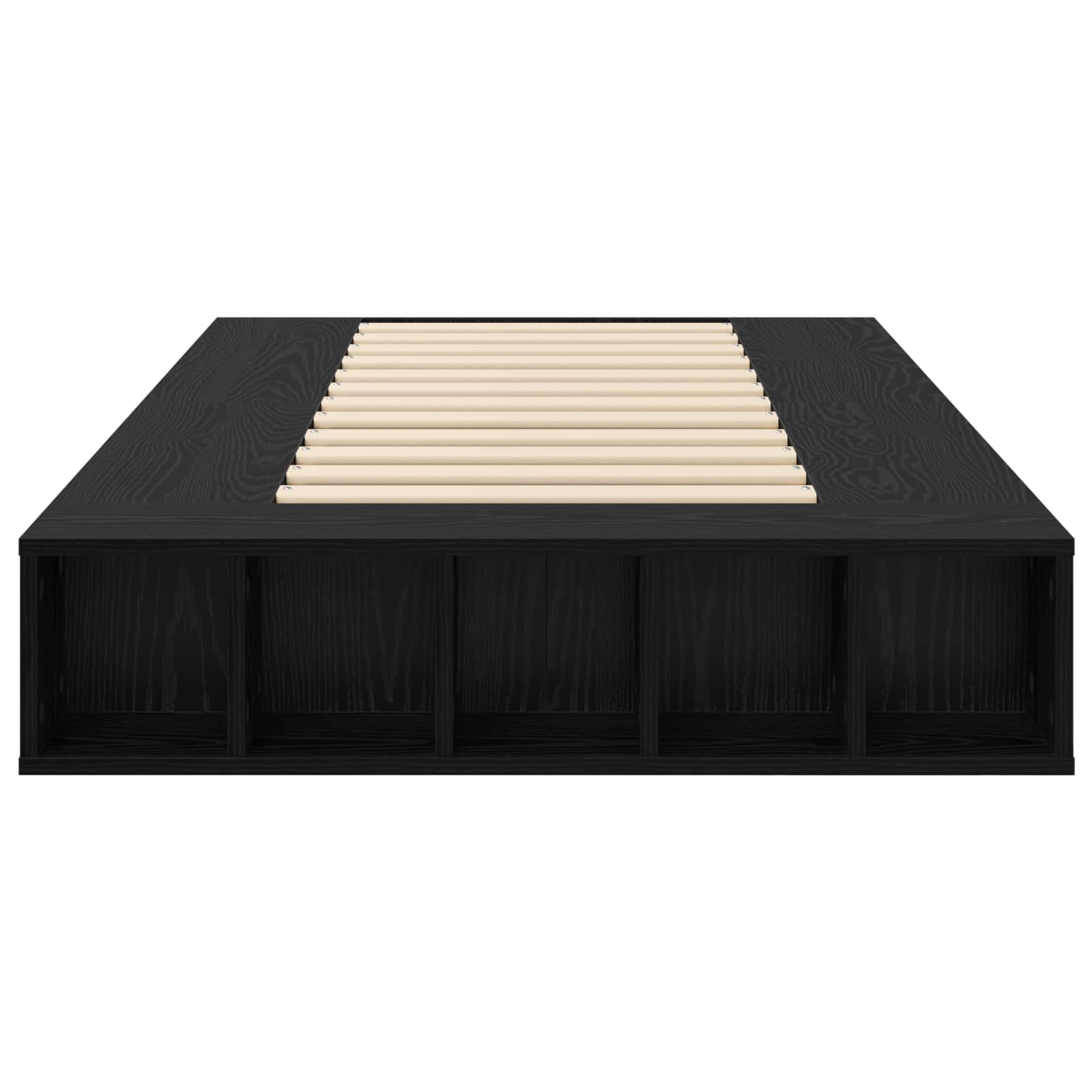 Telaio del letto con storage Rovere Nero 80 x 200 cm | homemem39