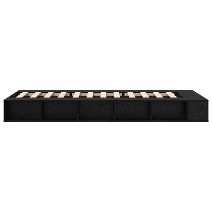 Telaio del letto con storage Rovere Nero 80 x 200 cm | homemem39