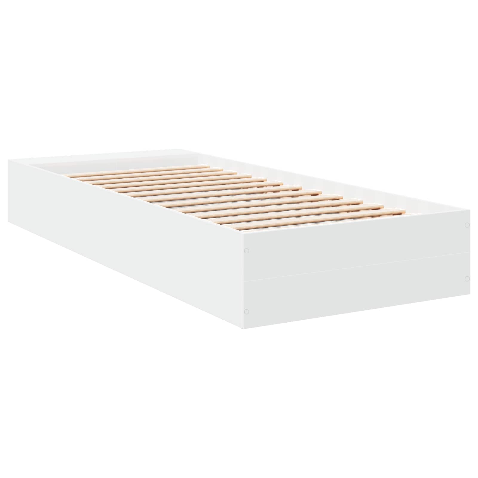 Telaio del letto con storage con lo scaffale Bianco 80 x 200 cm | homemem39