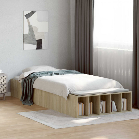Telaio del letto con storage Rovere Sonoma 80 x 200 cm | homemem39