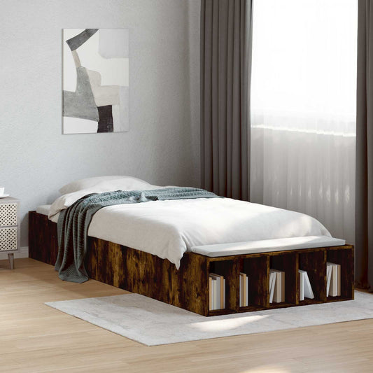 Telaio del letto con storage Rovere Fumo 80 x 200 cm | homemem39