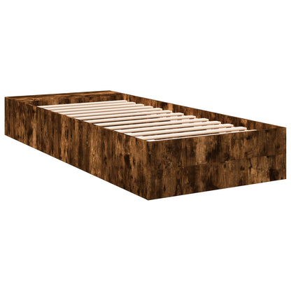 Telaio del letto con storage Rovere Fumo 80 x 200 cm | homemem39