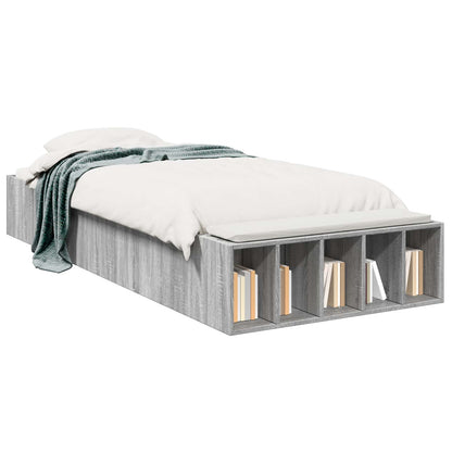 Telaio del letto con storage Sonoma grigio 80 x 200 cm | homemem39