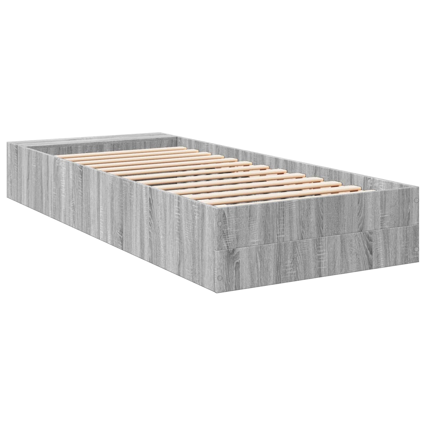 Telaio del letto con storage Sonoma grigio 80 x 200 cm | homemem39