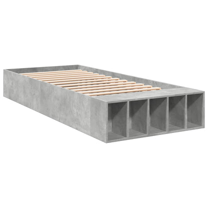 Telaio del letto con storage Grigio Cemento 80 x 200 cm | homemem39