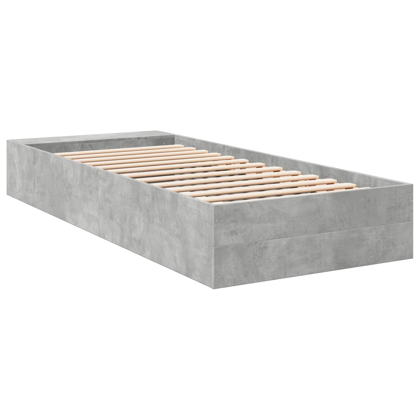 Telaio del letto con storage Grigio Cemento 80 x 200 cm | homemem39