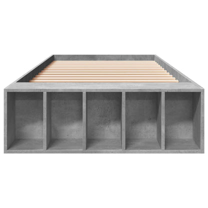 Telaio del letto con storage Grigio Cemento 80 x 200 cm | homemem39