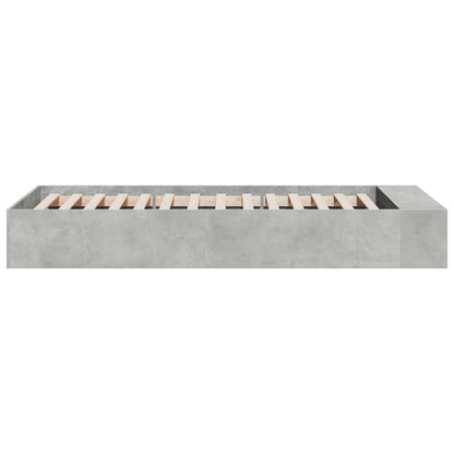 Telaio del letto con storage Grigio Cemento 80 x 200 cm | homemem39