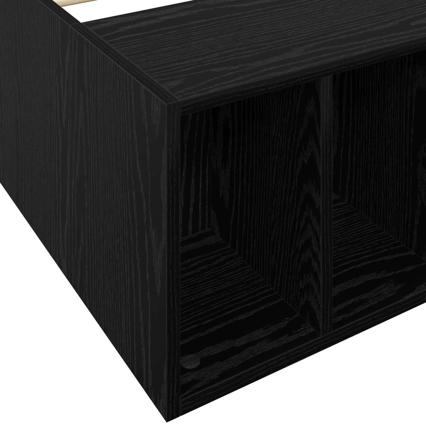Telaio del letto con storage Rovere Nero 80 x 200 cm | homemem39