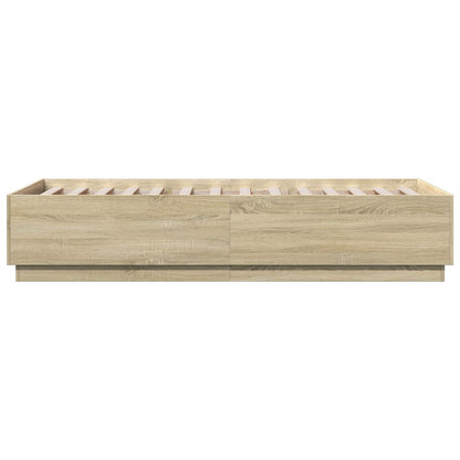 Letto con LED Rovere Sonoma 80 x 200 cm Legno ingegnerizzato | homemem39
