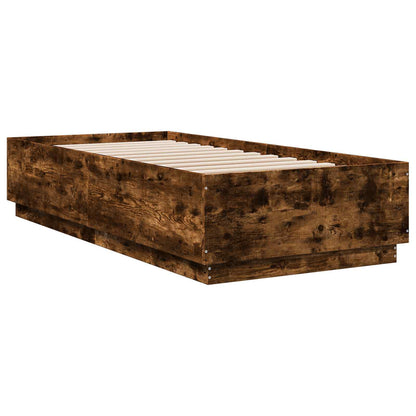 Letto con LED Rovere Fumo 80 x 200 cm Legno ingegnerizzato | homemem39