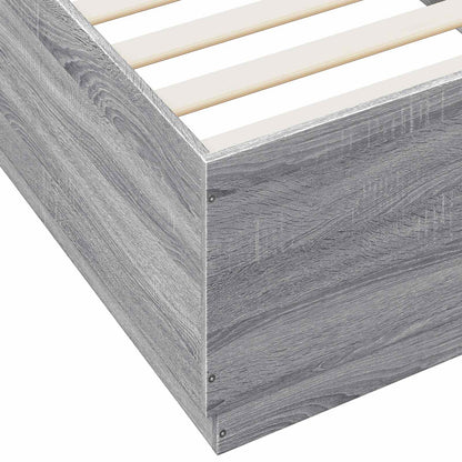 Letto con LED Sonoma grigio 80 x 200 cm Legno ingegnerizzato | homemem39