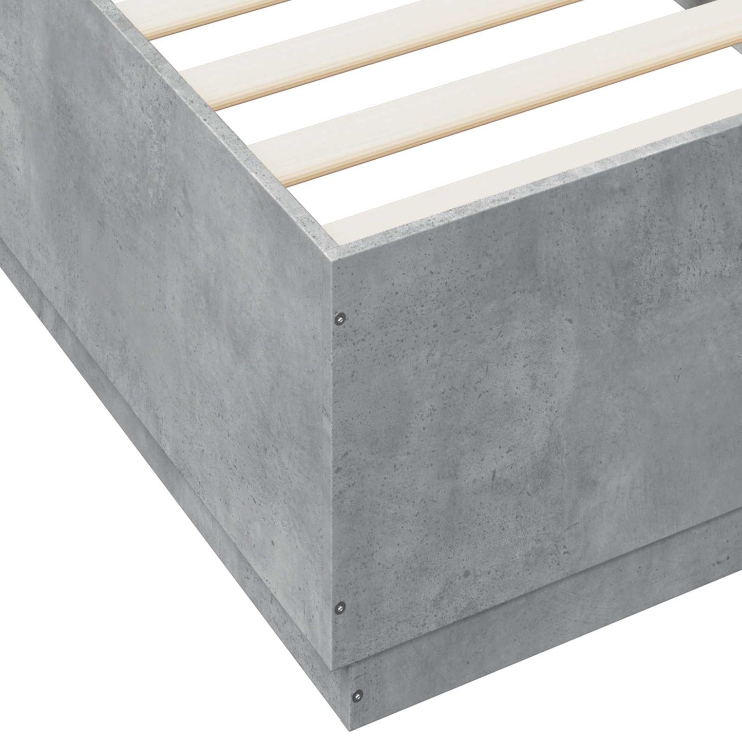 Letto con LED Grigio Cemento 80 x 200 cm Legno ingegnerizzato | homemem39