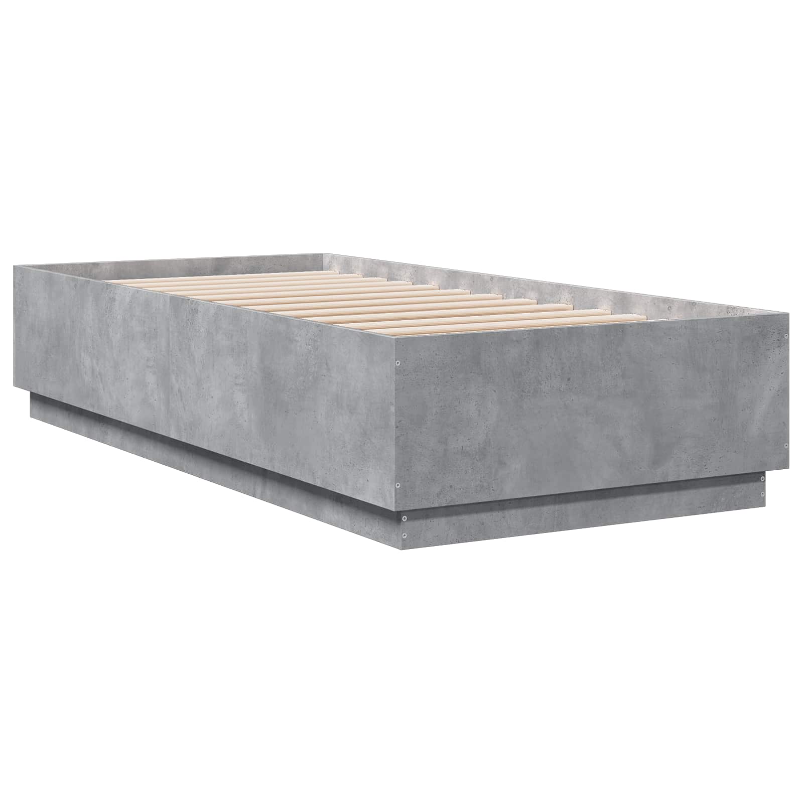 Letto con LED Grigio Cemento 80 x 200 cm Legno ingegnerizzato | homemem39
